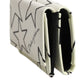 White Leather Trifold DG Star Print Card Holder Wallet