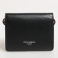 Black Leather DG Logo Bifold Card Holder Men Borse Wallet