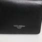 Black Leather DG Logo Bifold Card Holder Men Borse Wallet