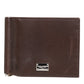 Brown Leather DG Logo Engrave Bifold Card Holder Wallet