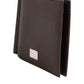 Brown Leather DG Logo Engrave Bifold Card Holder Wallet