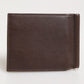 Brown Leather DG Logo Engrave Bifold Card Holder Wallet