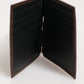 Brown Leather DG Logo Engrave Bifold Card Holder Wallet