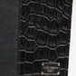 Black Exotic Leather Bifold Card Holder Men Wallet