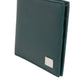 Green Leather DG Logo Engrave Bifold Card Holder Wallet