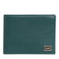 Green Leather DG Logo Engrave Men Bifold Card Holder Wallet