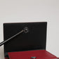 Red Leather Bold Logo Print Trifold Men Card Holder Wallet