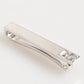 Silver Tone Brass Logo Branded Men Accessory Tie Clip Bar