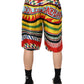 Multicolor Sicilian Carretto Shorts Swimwear