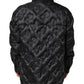 Black Quilted DG Logo Nylon Puffer Jacket