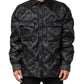 Black Quilted DG Logo Nylon Puffer Jacket