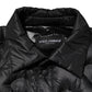 Black Quilted DG Logo Nylon Puffer Jacket
