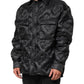 Black Quilted DG Logo Nylon Puffer Jacket