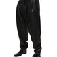 Black Lamb Leather Trousers Men Pants