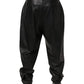Black Lamb Leather Trousers Men Pants