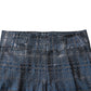 Blue Silver Shiny Silk Skinny Men Trouser Pants