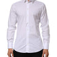 White Cotton GOLD Long Sleeves Formal Men Shirt