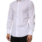 White Cotton GOLD Long Sleeves Formal Men Shirt