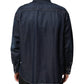 Blue Denim Button Casual Logo Patch Men Shirt