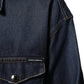 Blue Denim Button Casual Logo Patch Men Shirt