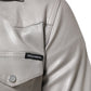 Metallic Gray Cotton Button Down Men Shirt