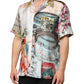 Multicolor Silk Opera Print Men Casual Shirt
