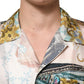 Multicolor Silk Opera Print Men Casual Shirt