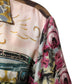 Multicolor Silk Opera Print Men Casual Shirt