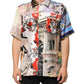 Multicolor Printed Casual Short Sleeve Shirt
