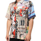 Multicolor Printed Casual Short Sleeve Shirt