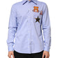 Light Blue Cotton Teddy Bear Long Sleeve Shirt