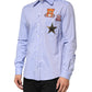 Light Blue Cotton Teddy Bear Long Sleeve Shirt