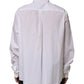 White Cotton Black DG Logo Long Sleeve Shirt