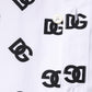 White Cotton Black DG Logo Long Sleeve Shirt