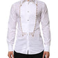 White Cotton DG Logo Pearl Chain Formal Shirt