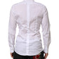 White Cotton DG Logo Pearl Chain Formal Shirt