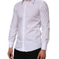 White Cotton MARTINI Long Sleeve Dress Shirt