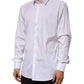 White Cotton GOLD Long Sleeves Formal Shirt