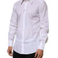 White Cotton Slim Fit Dress Formal Men Shirt
