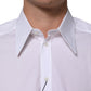 White Cotton Slim Fit Dress Formal Men Shirt