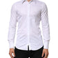 White Cotton MARTINI Paisley Jacquard Shirt