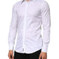 White Cotton MARTINI Paisley Jacquard Shirt