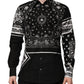 Black Bandana Print Logo MARTINI Dress Shirt