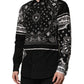 Black Bandana Print Logo MARTINI Dress Shirt