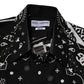 Black Bandana Print Logo MARTINI Dress Shirt