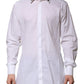 White Cotton Crown Collar GOLD Formal Shirt