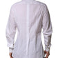 White Cotton Crown Collar GOLD Formal Shirt