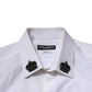 White Cotton Crown Collar GOLD Formal Shirt