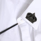 White Cotton Crown Collar GOLD Formal Shirt
