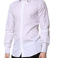 White Cotton GOLD Long Sleeves Formal Shirt